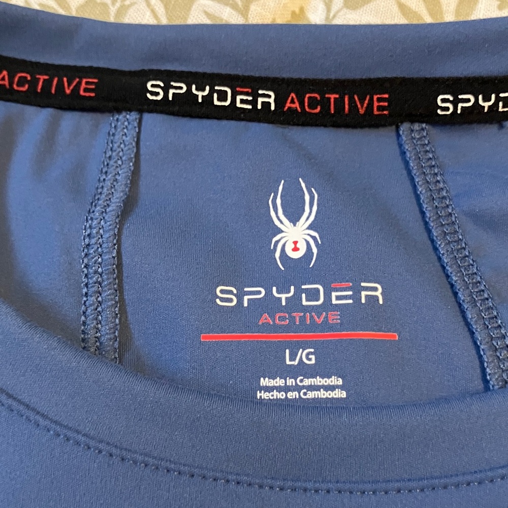 Spyder blue Long Sleeve Top Active wear Large - Picture 2 of 10
